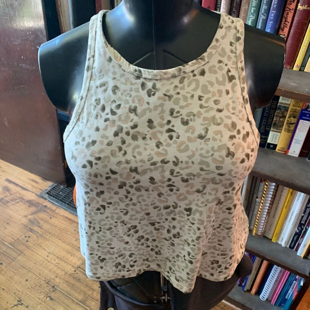Z Supply cheetah print high neck S cropped top